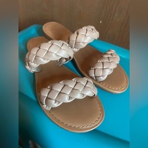 Braided Tan Slides